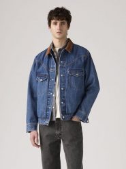 Levi's Kurtka dżinsowa "Western" w kolorze niebieskim rozmiar: L. Niebieskie kurtki męskie Levi's, l, bez wzorów, z bawełny, bez kaptura. Za 214.19 zł.