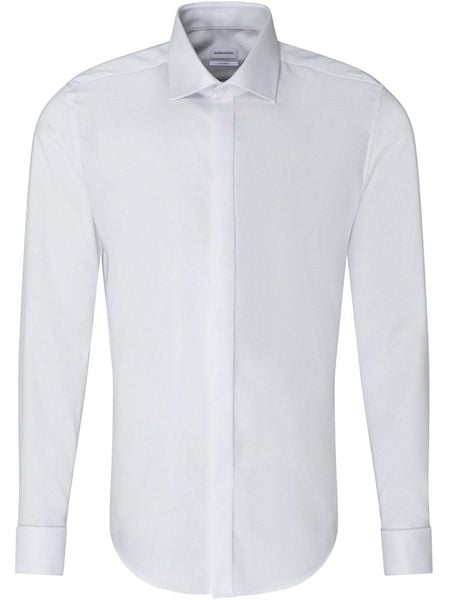 Seidensticker Koszula - Shaped fit - w kolorze białym rozmiar: 46. Białe koszule męskie Seidensticker, bez wzorów, z bawełny, bez kołnierzyka, bez ramiączek. Za 132.36 zł.