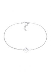 Elli Damska bransoletka na kostkę zawieszka koniczynka na szczęście ze srebra próby 925 Sterling Silver Bransoletki na nogę 1 ct Damski. Szare bransoletki damskie Elli, srebrne. Za 208.99 zł.