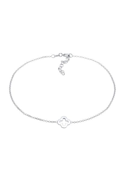 Elli Damska bransoletka na kostkę zawieszka koniczynka na szczęście ze srebra próby 925 Sterling Silver Bransoletki na nogę 1 ct Damski. Szare bransoletki damskie Elli, srebrne. Za 208.99 zł.