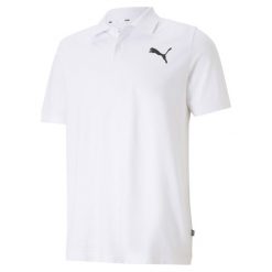 Koszulka Polo Sportowa Męska Puma Ess Pique. Białe koszulki polo męskie Puma, l, bez ramiączek, na golfa. Za 99.00 zł.