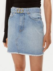 TWINSET Spódnica jeansowa 241TT2391 Niebieski Straight Fit. Niebieskie spódniczki damskie Twinset, bez wzorów, z bawełny. Za 589.99 zł.