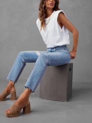 Milan Kiss Top w kolorze białym rozmiar: M. Białe topy damskie Milan Kiss, m, bez wzorów, bez kołnierzyka. Za 113.99 zł.