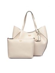 Guess Torebka Amorette HWBG78 98240 Kremowy. Białe torebki klasyczne damskie Guess, z aplikacjami, ze skóry, bez dodatków. Za 642.99 zł.