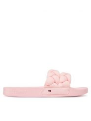 Tommy Jeans Klapki Tjw Braided Slide EN0EN02764 Różowy. Czerwone klapki damskie Tommy Jeans, bez wzorów, z jeansu, bez obcasa. Za 169.99 zł.