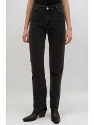 Monki Dżinsy - Regular fit - w kolorze czarnym rozmiar: W29. Czarne jeansy damskie Monki, z podwyższonym stanem. Za 60.99 zł.