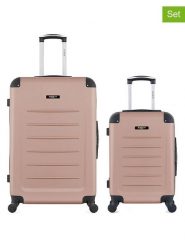 BlueStar 2-częściowy zestaw "Opera" w kolorze różowozłotym rozmiar: onesize. Różowe walizki Bluestar, bez wzorów, z materiału. Za 391.84 zł.