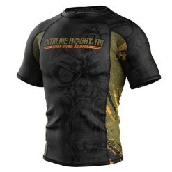 Koszulka Męska na siłownię rashguard MMA EXTREME HOBBY DBD. Czarne bielizna termoaktywna męska EXTREME HOBBY, m, bez wzorów, z bawełny. Za 199.00 zł.