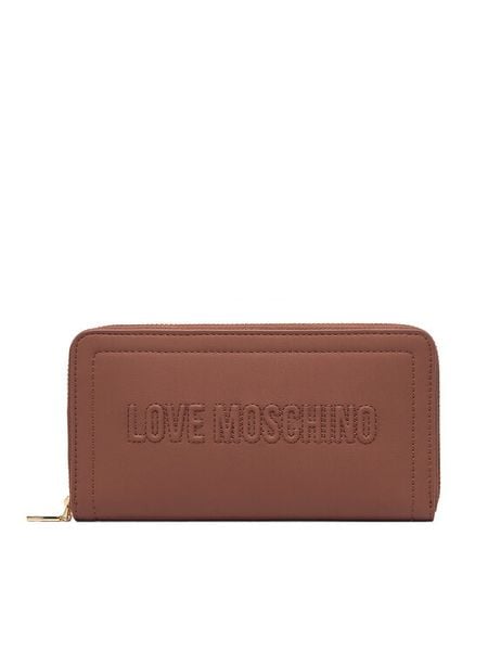 LOVE MOSCHINO Portfel Signature Love JC5500PP1PLE0200 Brązowy. Brązowe portfele damskie Love Moschino, bez wzorów. Za 459.99 zł.