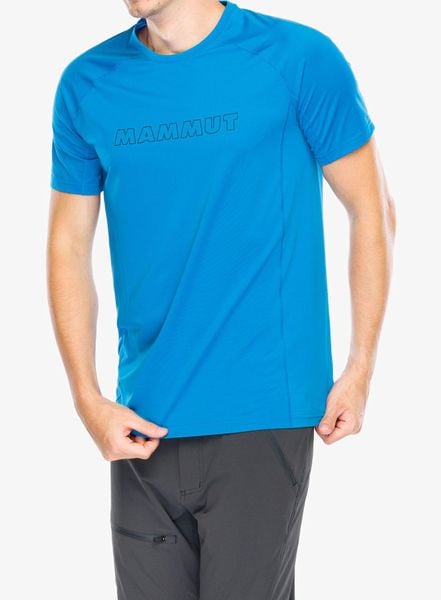 Koszulka szybkoschnąca męska Mammut Selun FL Logo T-Shirt. Niebieskie t-shirty męskie Mammut, l, bez wzorów, z poliesteru, bez kołnierzyka. Za 280.70 zł.