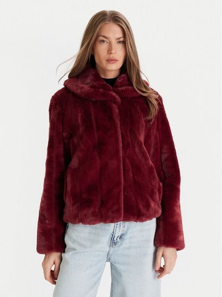 Guess Futro W0BL0N WDCH0 Bordowy Regular Fit. Czerwone futra damskie Guess, m. Za 699.99 zł.