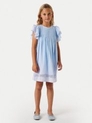 NAME IT Sukienka letnia 13240423 Błękitny Regular Fit. Niebieskie sukienki dziewczęce Name it, na lato, bez wzorów, z bawełny, bez ramiączek. Za 109.99 zł.