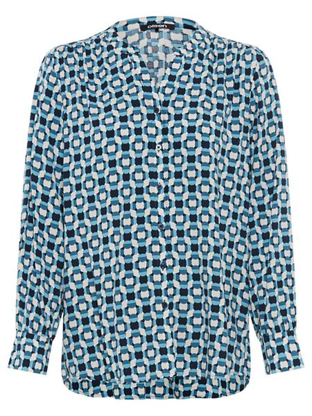 Olsen Bluzka w kolorze turkusowym rozmiar: 40. Niebieskie bluzki damskie Olsen, bez wzorów, z wiskozy, bez kołnierzyka, bez ramiączek. Za 91.56 zł.