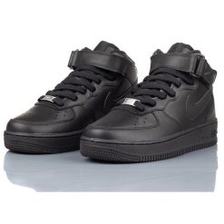 Buty Sportowe Młodzieżowe Nike Air Force 1 Mid Le Gs. Czarna buty sportowe na co dzień damskie Nike, bez wzorów, nike air force. Za 585.20 zł.