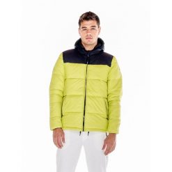 Kurtka ciepły z kaptur na outdoor na co dzień. Zielone kurtki outdoor męskie LEONE 1947 APPAREL, bez wzorów, bez kaptura. W wyprzedaży za 410.48 zł.