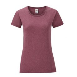 Koszulka Damska Iconic Heather T-shirt. Brązowe bluzki damskie Fruit of the Loom, xl, bez wzorów, sportowe, bez kołnierzyka, bez ramiączek. Za 33.99 zł.