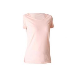 Koszulka krótki rękaw Gym & Pilates 100 damska. Czerwone bluzki sportowe damskie DOMYOS, xs, bez wzorów, z bawełny, bez ramiączek. Za 9.99 zł.