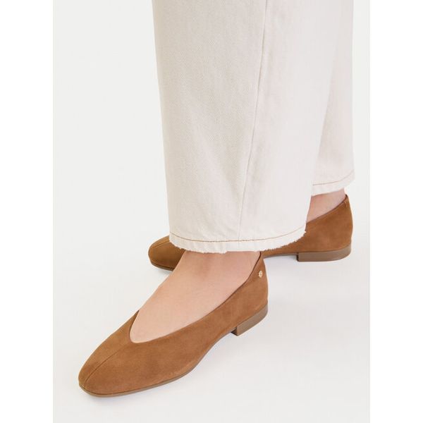 Baleriny Lasocki. Brązowe baleriny damskie Lasocki, bez wzorów, bez obcasa. Za 159.99 zł.