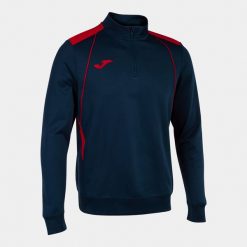 Bluza Joma Championship VII. Czerwone bluzy bez kaptura męskie Joma, bez wzorów, z dżerseju, sportowe, bez kołnierzyka, bez ramiączek. Za 168.00 zł.
