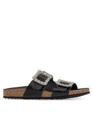 Geox Klapki D Brionia R D45Y3A 000T5 C9999 Czarny. Czarne klapki damskie Geox, bez wzorów, ze skóry, bez obcasa. Za 319.99 zł.