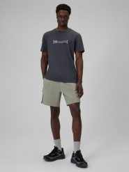 4F Spodenki dresowe męskie - khaki XL. Brązowe szorty męskie 4f, bez wzorów, z dresówki. Za 129.99 zł.