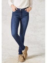 Cecil Dżinsy - Skinny fit - w kolorze granatowym rozmiar: W29/L30. Niebieskie jeansy damskie Cecil, z podwyższonym stanem. Za 140.53 zł.