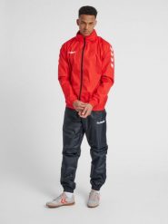 Kurtka ortalionowa sportowa Hummel Core Spray Jacket. Czerwone kurtki treningowe męskie HUMMEL, m, bez wzorów, z materiału, do piłki ręcznej. Za 130.00 zł.