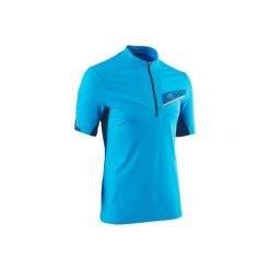 Koszulka do biegania krótki rękaw TRAIL męska. Niebieskie t-shirty sportowe męskie KALENJI, m, z elastanu, bez ramiączek, do biegania. Za 59.99 zł.