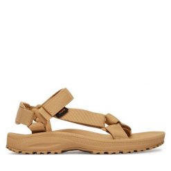 Sandały Teva. Brązowe sandały damskie Teva, bez wzorów, bez obcasa, na płaskiej podeszwie. Za 309.99 zł.
