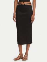 Guess Spódnica ołówkowa E6GD04 KG322 Czarny Slim Fit. Czarne spódniczki damskie Guess, s, z aplikacjami, z syntetyku, ołówkowe. Za 239.99 zł.