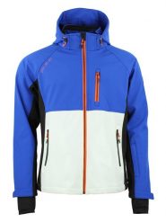 Peak Mountain Kurtka softshellowa "Cametis" w kolorze niebiesko-białym rozmiar: 3XL. Białe kurtki outdoor męskie Peak Mountain, xl, bez wzorów, bez kaptura. Za 304.99 zł.