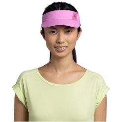 Czapka z daszkiem BUFF SPEED VISOR SOLID IRIS. Czerwone czapki męskie Buff, bez wzorów, z poliesteru. Za 139.90 zł.