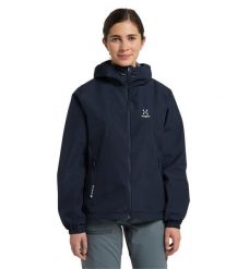 HAGLOFS Kurtka damska BETULA GTX JACKET WOMEN Tarn Blue-L. Niebieskie kurtki damskie Haglöfs, l, bez wzorów, z gore-texu, bez kaptura. Za 672.95 zł.