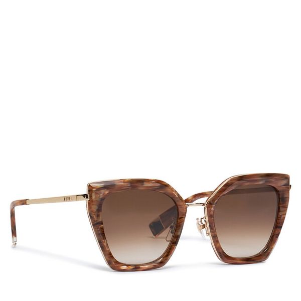 Okulary przeciwsłoneczne Furla. Brązowe okulary przeciwsłoneczne damskie Furla. Za 569.99 zł.