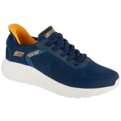 Buty sportowe Sneakersy męskie, Slip-Ins: BOBS Squad Chaos - Solid Step,slip-ins. Niebieskie buty sportowe na co dzień męskie Skechers, bez zapięcia, trekkingowe. Za 319.99 zł.