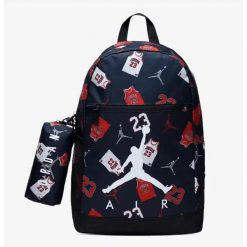 Plecak szkolny Air Jordan School Pencil Case Backpack z piórnikiem 9B0503-W0G. Czarne plecaki damskie Jordan, bez wzorów. Za 205.85 zł.