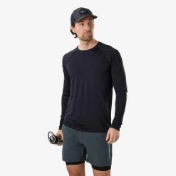 Koszulka treningowa męska Swedemount Core Training L/S Tee szybkoschnąca. Czarne t-shirty sportowe męskie SWEDEMOUNT, l, bez ramiączek, do biegania. Za 99.99 zł.