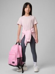 4F T-shirt regular z nadrukiem dziewczęcy - różowy 152 (11-12 lat). Czerwone koszulki dziewczęce 4f, bez wzorów, z bawełny, bez ramiączek. Za 59.99 zł.