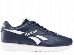 Buty do chodzenia męskie Reebok Jogger. Niebieskie buty sportowe na co dzień męskie Reebok, z jeansu, bez zapięcia, trekkingowe. Za 317.00 zł.
