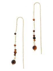 TATUUM Pozłacane kolczyki z kwarcem rozmiar: onesize. Brązowe kolczyki damskie Tatuum, z kwarcem, pozłacane, z zapięciem typu bigiel. Za 86.99 zł.