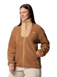 Columbia Kurtka polarowa "Sequoia Grove" w kolorze jasnobrązowo-beżowym rozmiar: XL. Brązowe kurtki damskie Columbia, xl, bez wzorów, z polaru, bez kaptura. Za 184.89 zł.