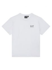 EA7 Emporio Armani T-Shirt 7G000137 AF10373 M0003 Biały Regular Fit. Białe koszulki dziewczęce EA7 Emporio Armani, m, bez wzorów, z bawełny, bez ramiączek. Za 199.99 zł.