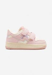 Różowe Buty Sportowe Sneakersy na Rzep Televira. Czerwone sukienki niemowlęce Born2be, bez wzorów, z jeansu, bez ramiączek. Za 84.99 zł.