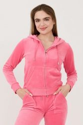 JUICY COUTURE Różowa bluza Robertson Hoodie. Czerwone bluzy bez kaptura damskie Juicy Couture, s. W wyprzedaży za 350.99 zł.
