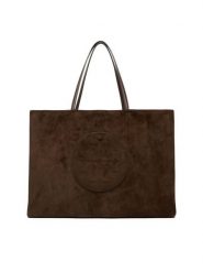 Tory Burch Torebka Ella Suede Tote 170980 Brązowy. Brązowe torebki klasyczne damskie Tory Burch, bez wzorów, ze skóry, bez dodatków. Za 3,829.00 zł.