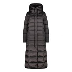 Damska długa kurtka z kapturem CMP. Szare kurtki damskie CMP, xs, bez wzorów, z puchu, z kapturem. W wyprzedaży za 563.40 zł.