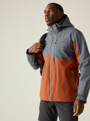 Regatta Kurtka funkcyjna "Bosfield" w kolorze szaro-pomarańczowym rozmiar: 5XL. Pomarańczowe kurtki outdoor męskie Regatta, m, bez wzorów, bez kaptura. Za 234.42 zł.