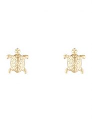 L instant d Or Złote kolczyki-wkrętki "Jolie Tortue" rozmiar: onesize. Żółte kolczyki damskie L instant d Or, złote. Za 195.99 zł.
