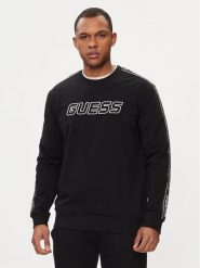 Guess Bluza Arlo Z4GQ24 K6ZS1 Czarny Regular Fit. Czarne bluzy bez kaptura męskie Guess, m, z bawełny. Za 319.99 zł.