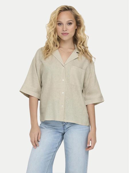 ONLY Koszula Tokyo 15314215 Szary Regular Fit. Szare koszule damskie Only, s, bez wzorów, z wiskozy, bez kołnierzyka, bez ramiączek. Za 69.99 zł.